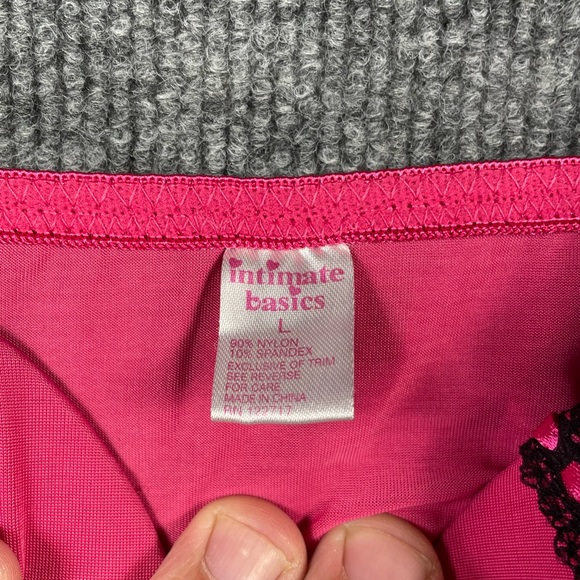 Intimate Basics Camisole/Lingerie Top Woman's Large Pink Cut-Out Side Strappy - Picture 3 of 8